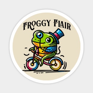 Frog on a bicycle, Froggy Flair Magnet